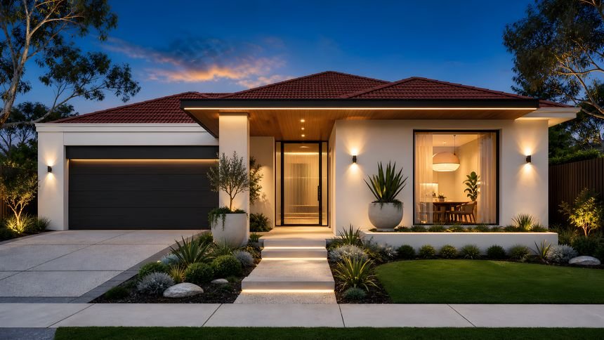 Mediterranean Hip facade, 10.5 m frontage