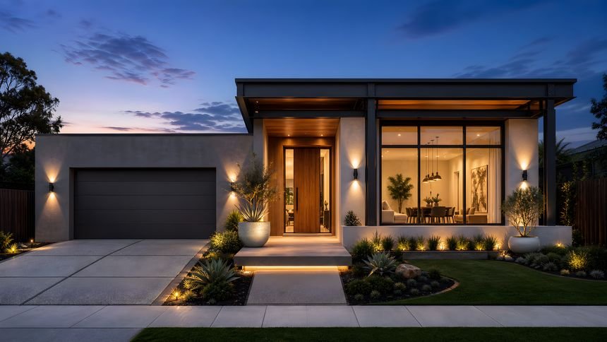 Dark Contemporary facade, 12.5 m frontage